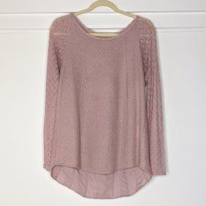 Anthropologie One September Feather Lace Shirt